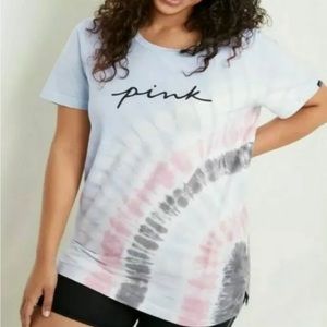 🤍💙VS Pink tie dye campus tee🤍💙